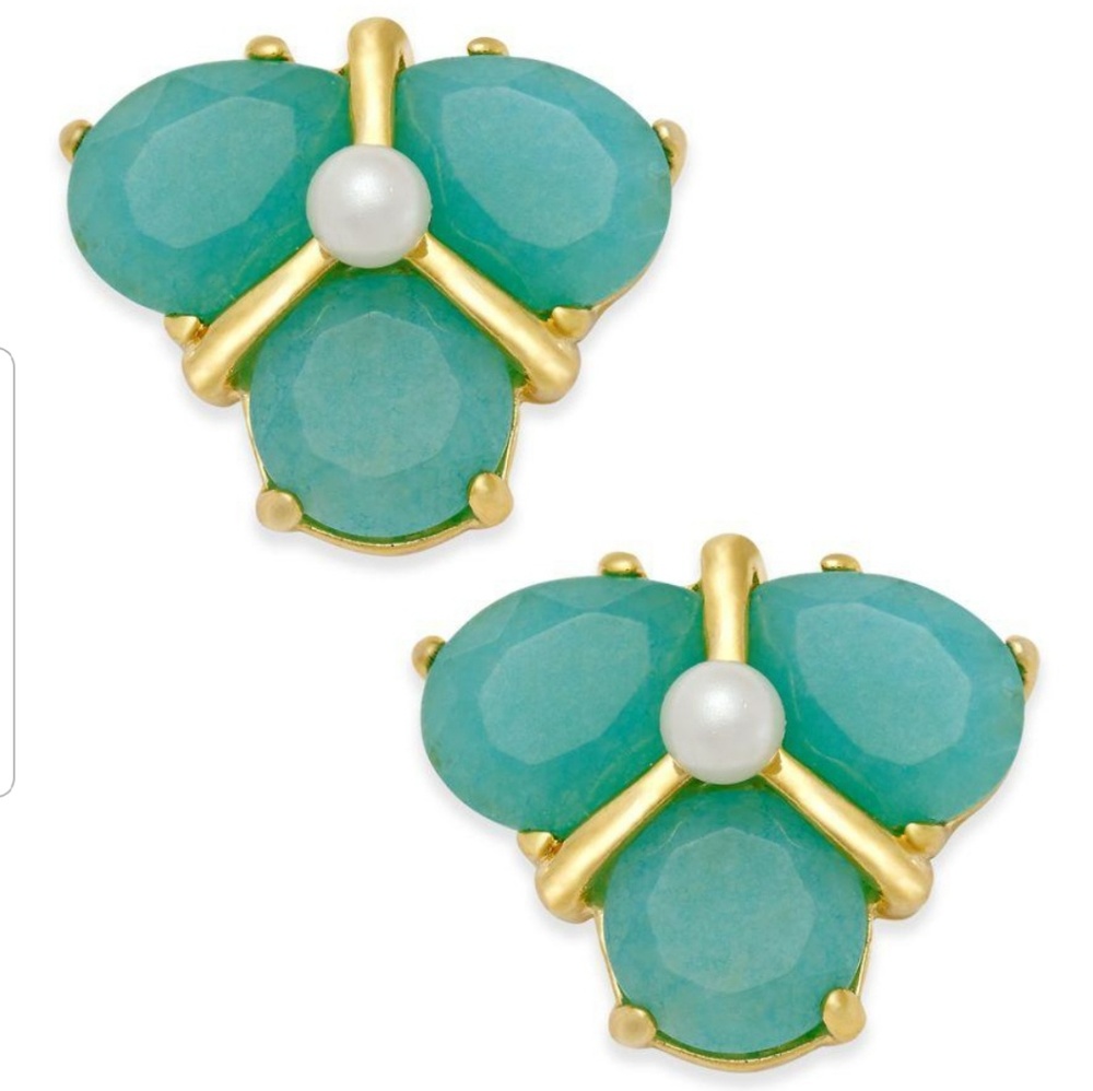 Kate Spade mint gem stone earrings